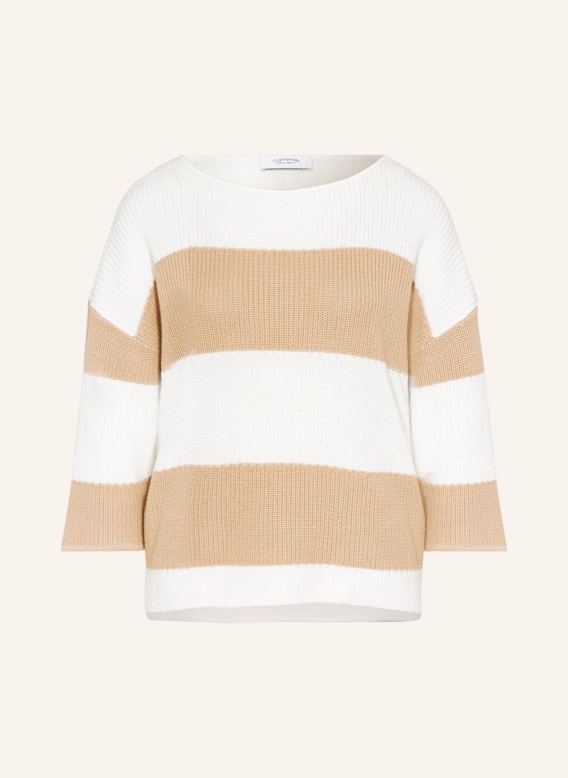 Comma Casual Identity Pullover Mit 3/4-Arm beige von comma casual identity