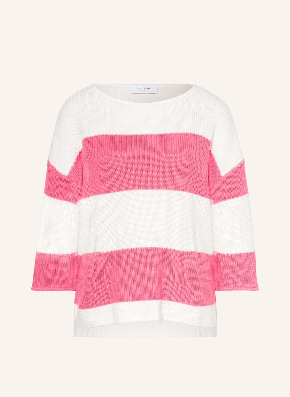 Comma Casual Identity Pullover Mit 3/4-Arm pink von comma casual identity