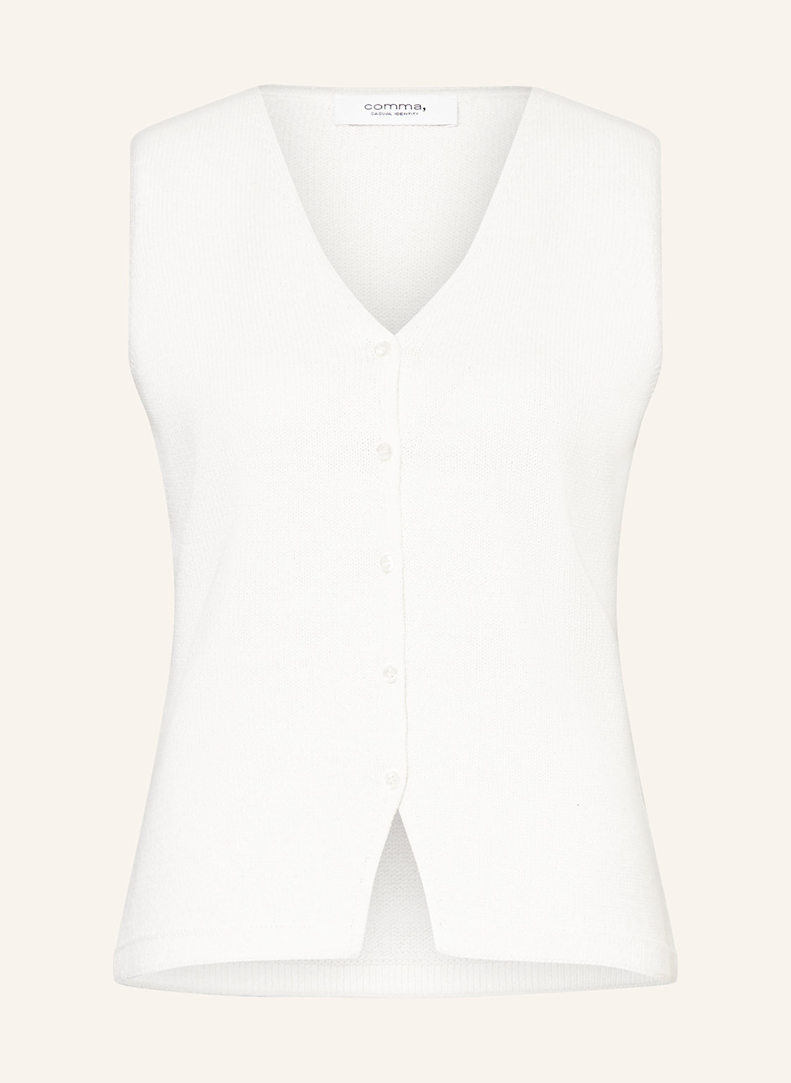 Comma Casual Identity Strickweste weiss Comma Casual Identity Strickweste weiss von comma casual identity