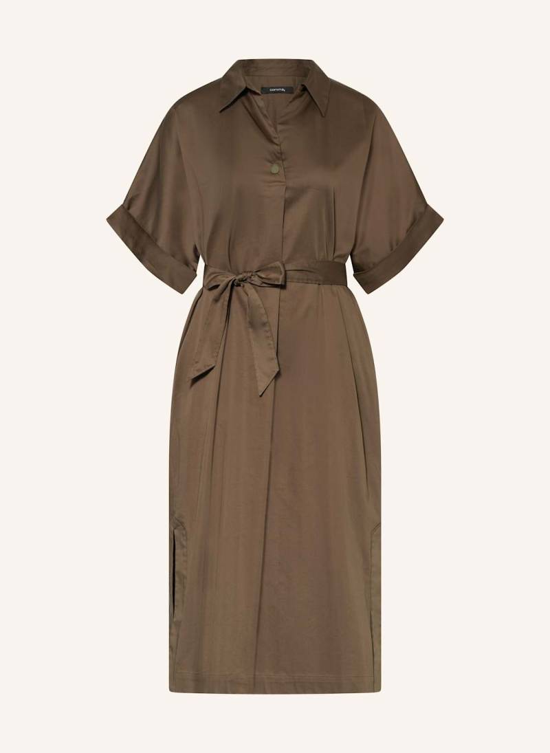 Comma Hemdblusenkleid braun von comma