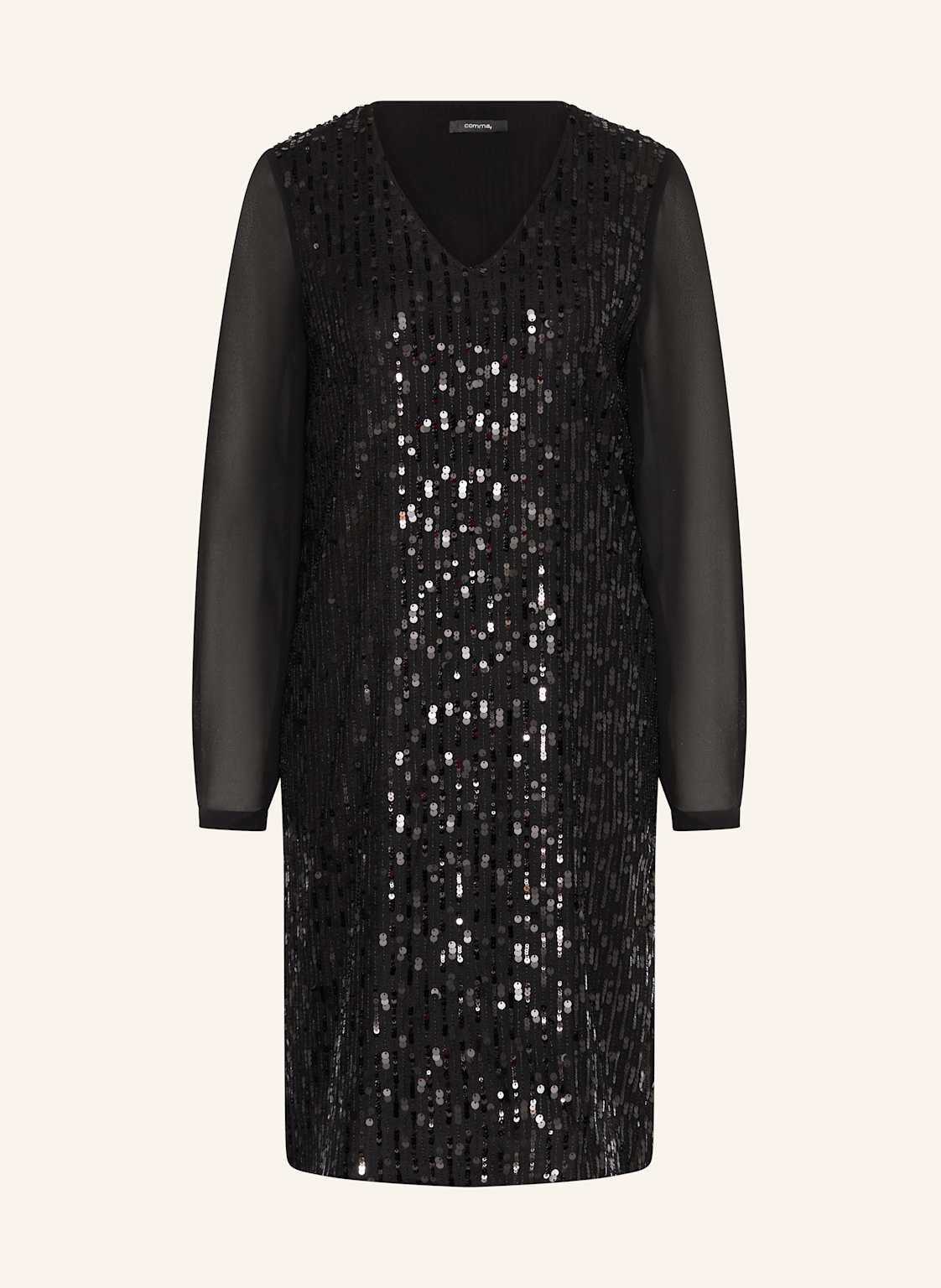 Comma Kleid Mit Pailletten schwarz Comma Kleid Mit Pailletten schwarz von comma