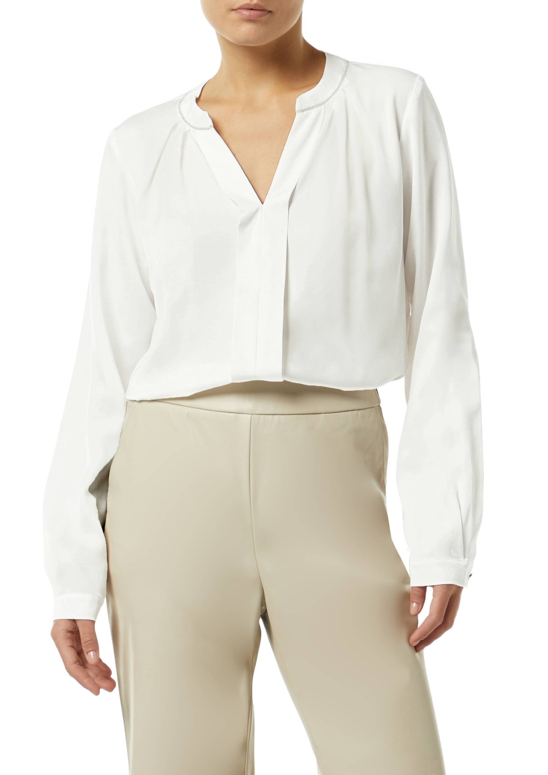 Comma Satinbluse, mit Zier-Detail am Ausschnitt Comma Satinbluse, mit Zier-Detail am Ausschnitt von comma