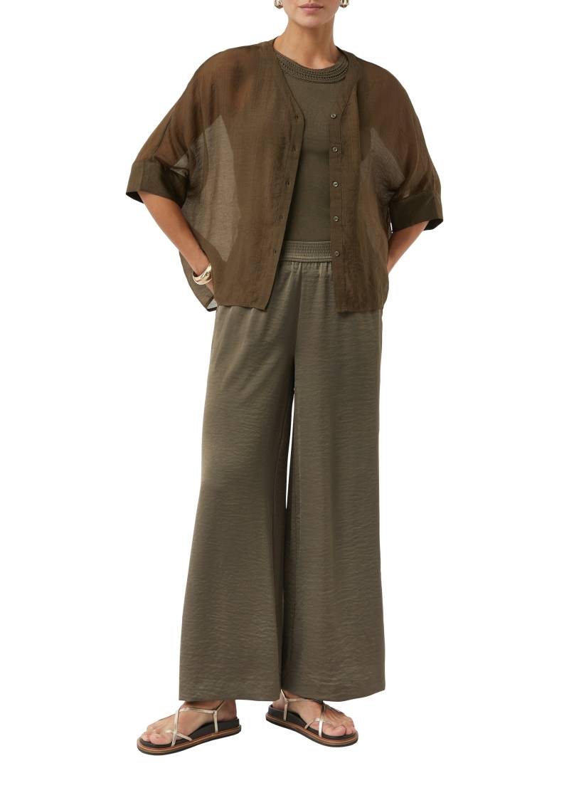 Comma Shirtbluse, im transparenten Look und mit Knopfleiste von comma