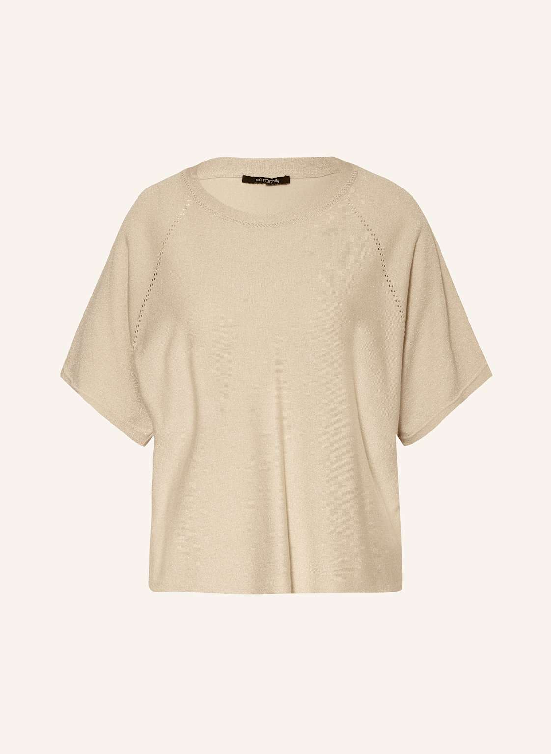 Comma Strickshirt Mit Glitzergarn beige Comma Strickshirt Mit Glitzergarn beige von comma