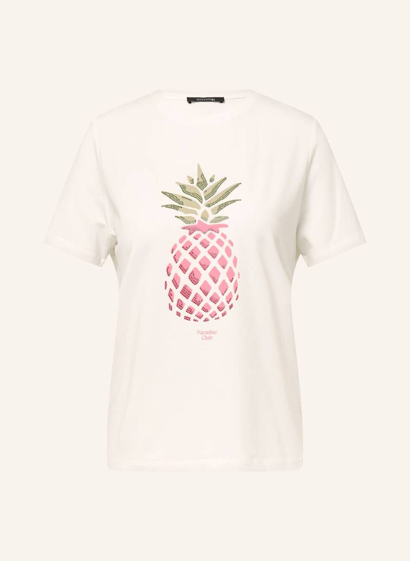 Comma T-Shirt Mit Schmucksteinen weiss von comma