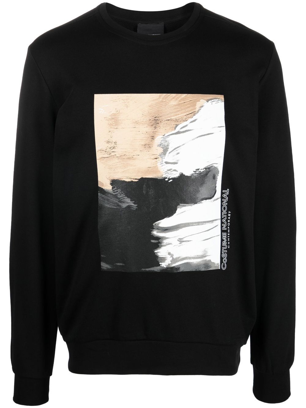 costume national contemporary graphic print cotton sweatshirt - Black von costume national contemporary