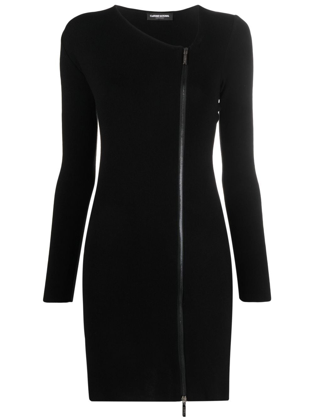 costume national contemporary zip-detail mini dress - Black von costume national contemporary