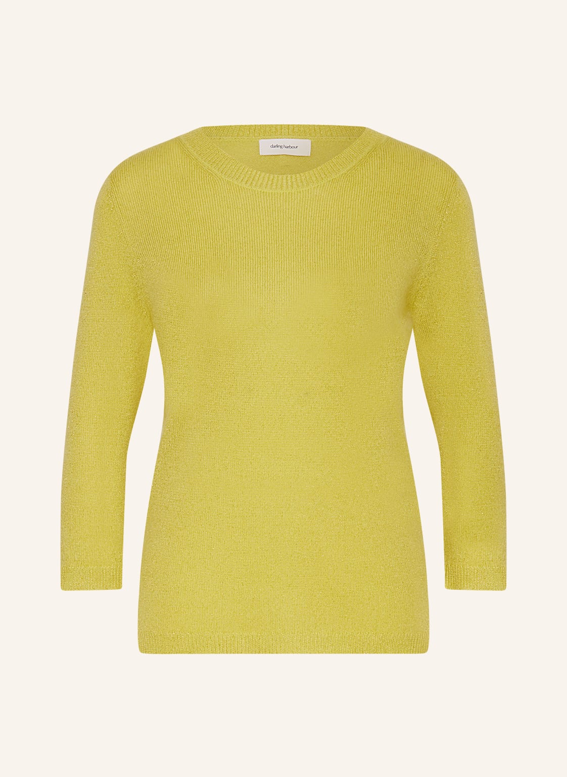 Darling Harbour Cashmere-Pullover Mit 3/4-Arm Und Glitzergarn gelb von darling harbour