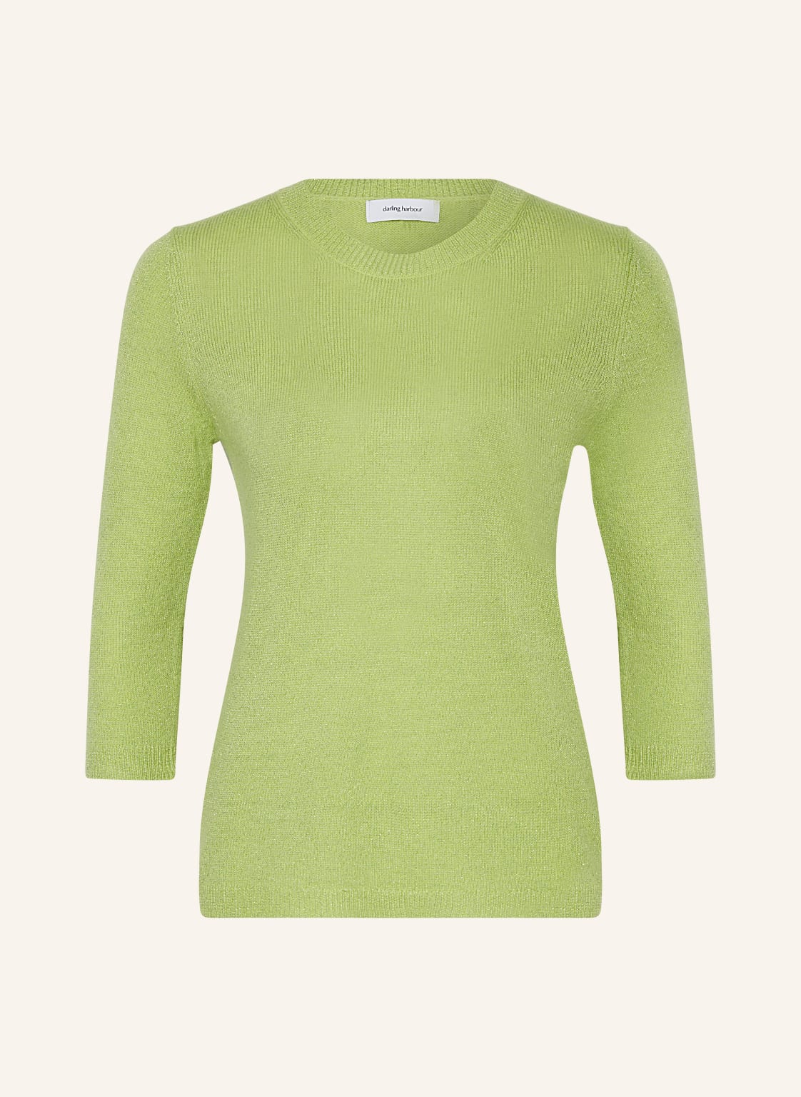 Darling Harbour Cashmere-Pullover Mit 3/4-Arm Und Glitzergarn gruen von darling harbour