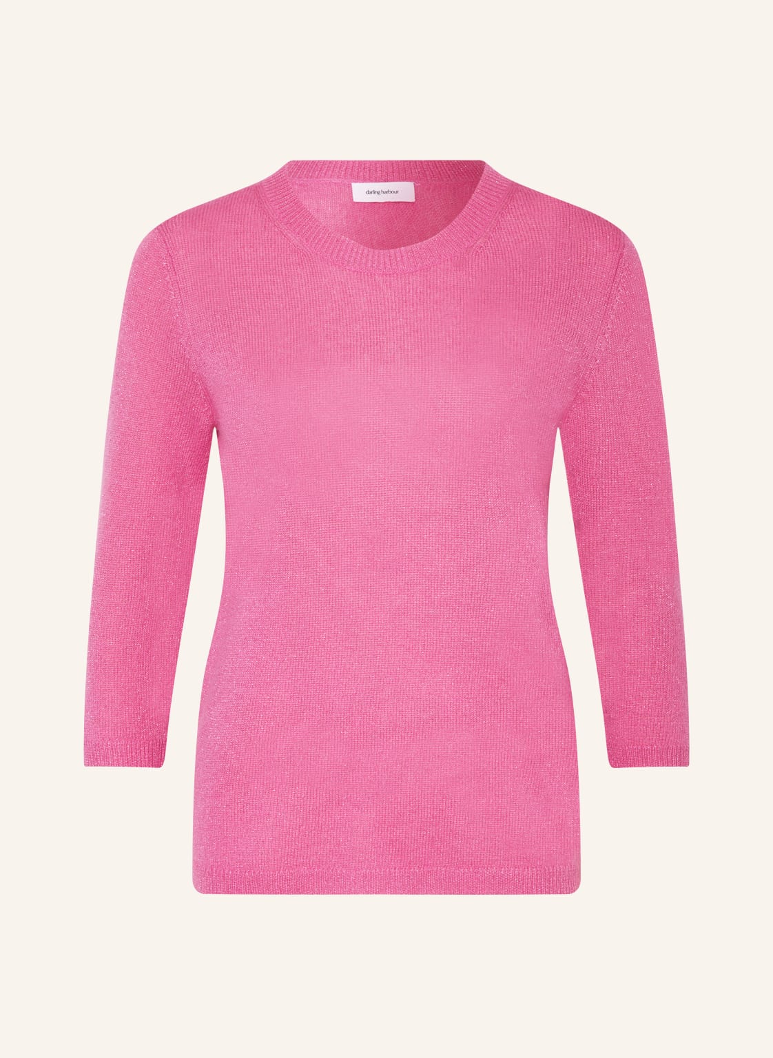 Darling Harbour Cashmere-Pullover Mit 3/4-Arm Und Glitzergarn rosa von darling harbour