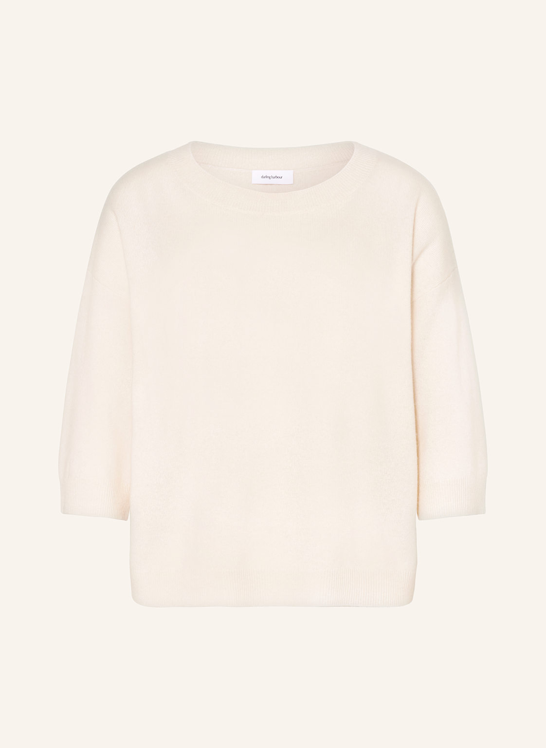 Darling Harbour Cashmere-Pullover Mit 3/4-Arm weiss von darling harbour