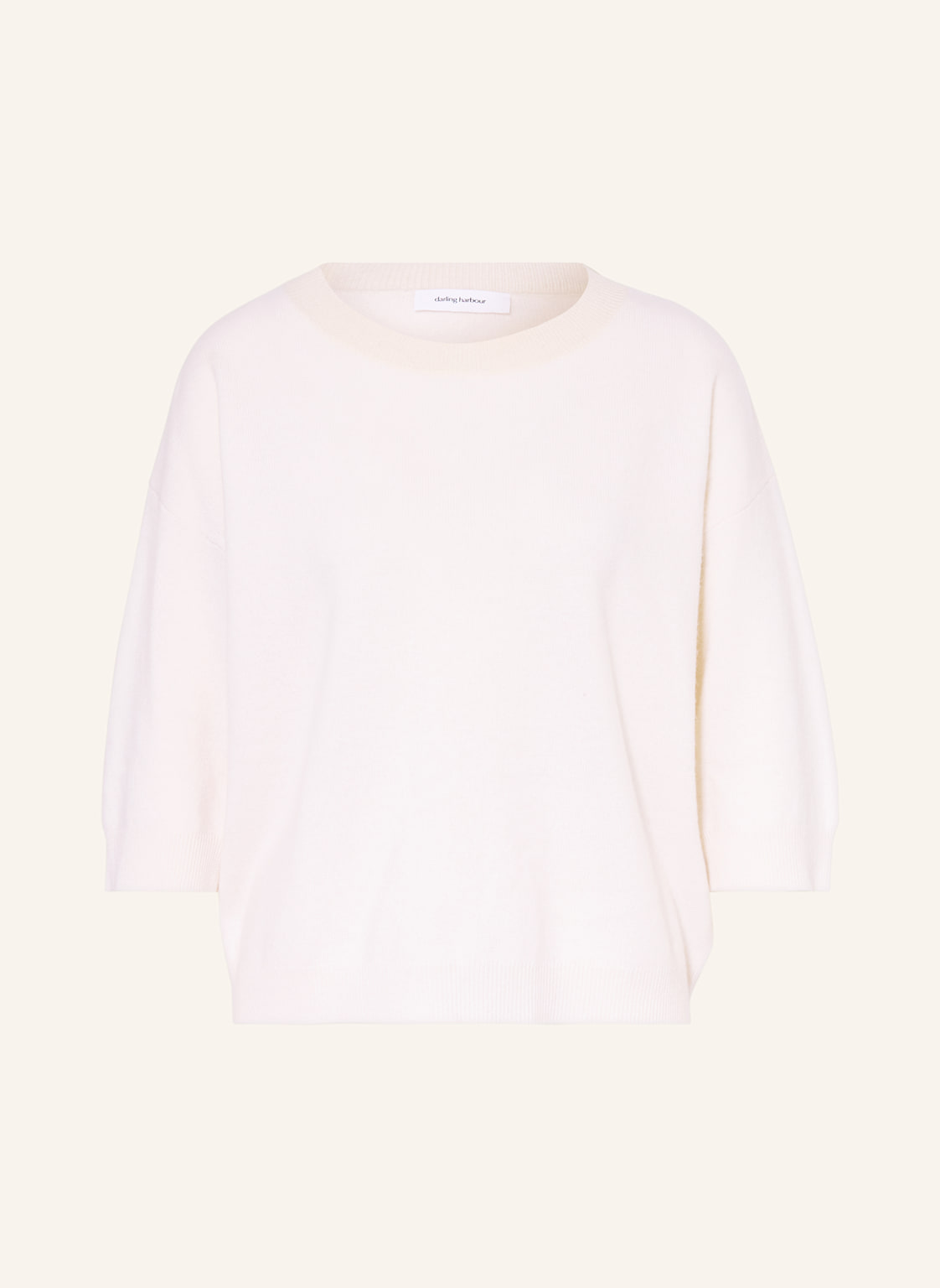 Darling Harbour Cashmere-Pullover Mit 3/4-Arm weiss von darling harbour