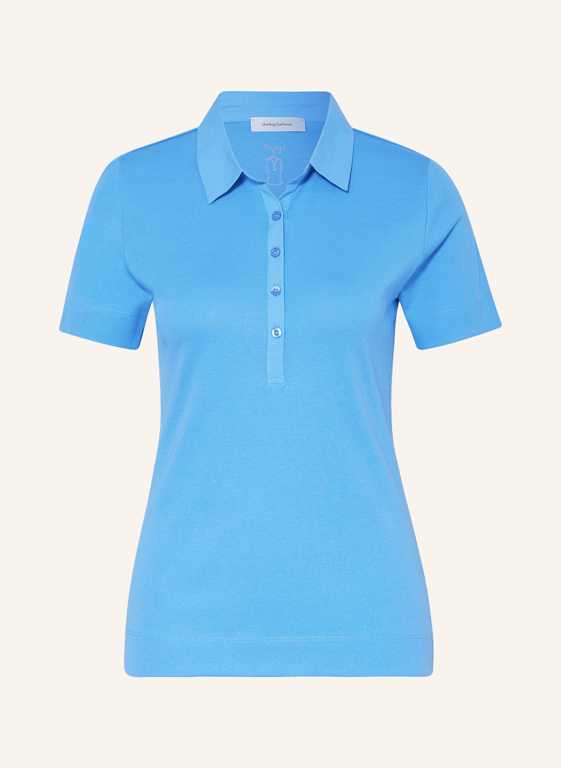 Darling Harbour Jersey-Poloshirt blau von darling harbour