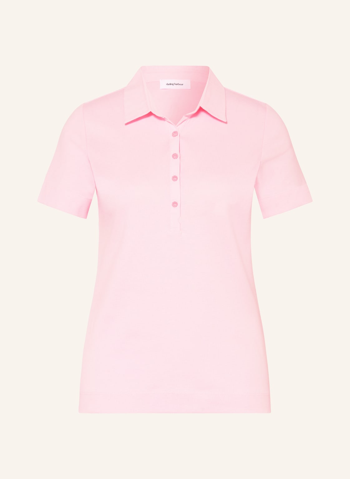 Darling Harbour Jersey-Poloshirt rosa von darling harbour