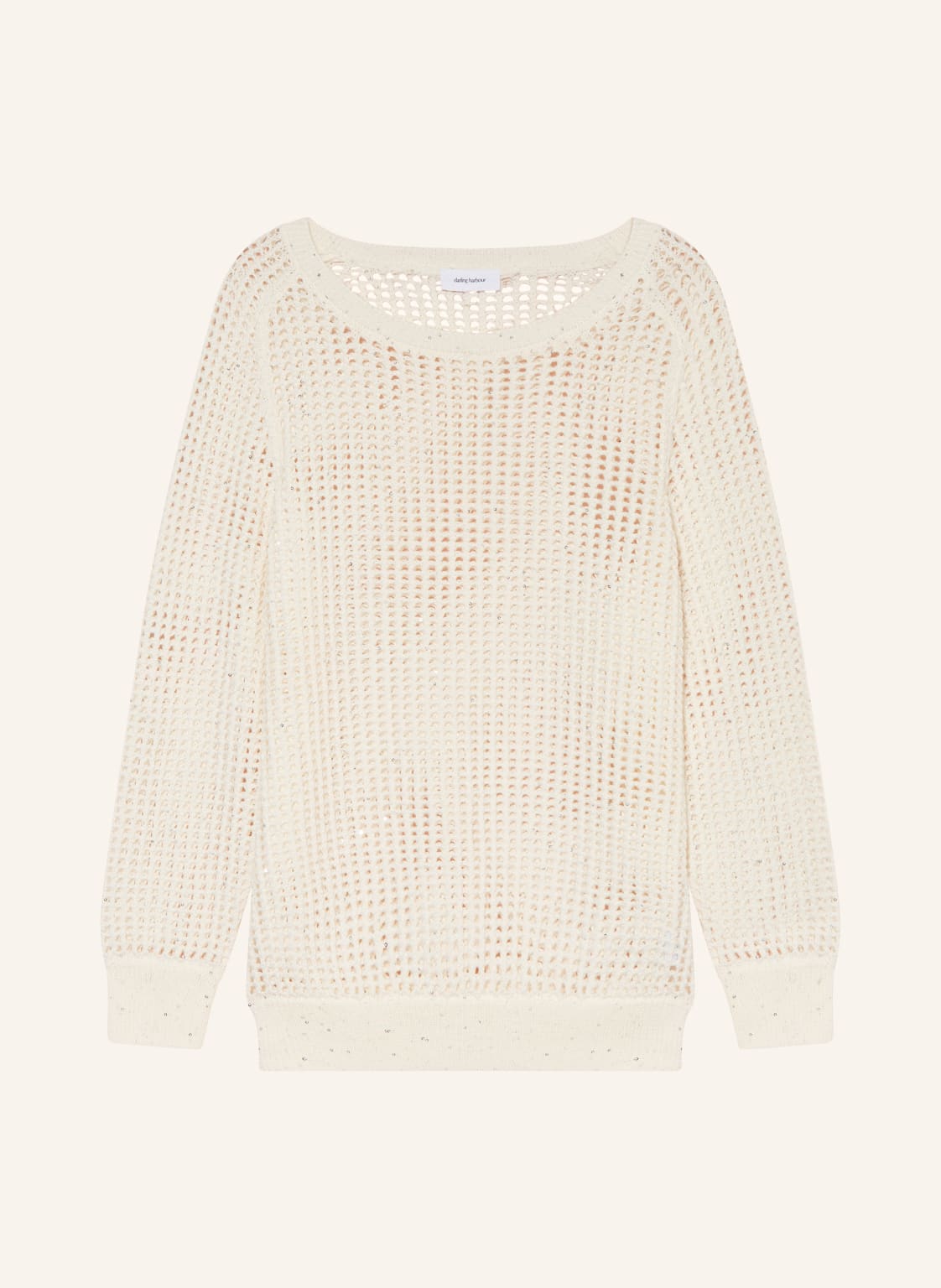 Darling Harbour Pullover Mit Pailletten weiss von darling harbour