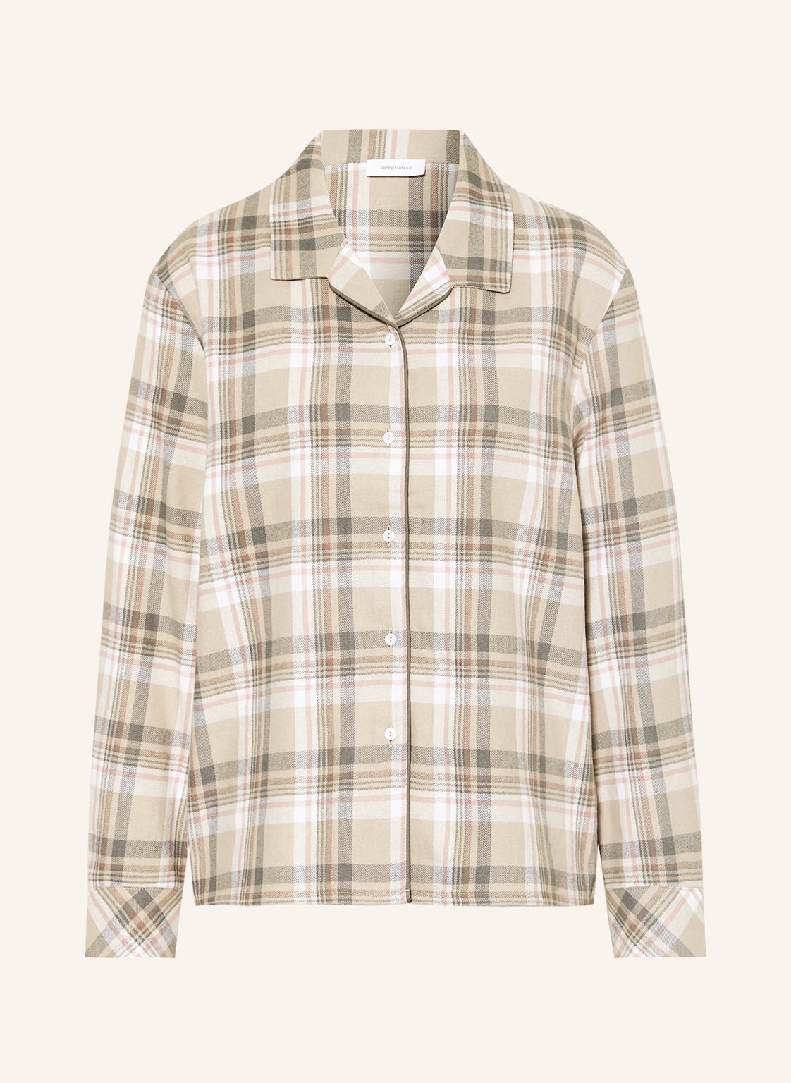 Darling Harbour Schlafshirt Aus Flannel beige von darling harbour