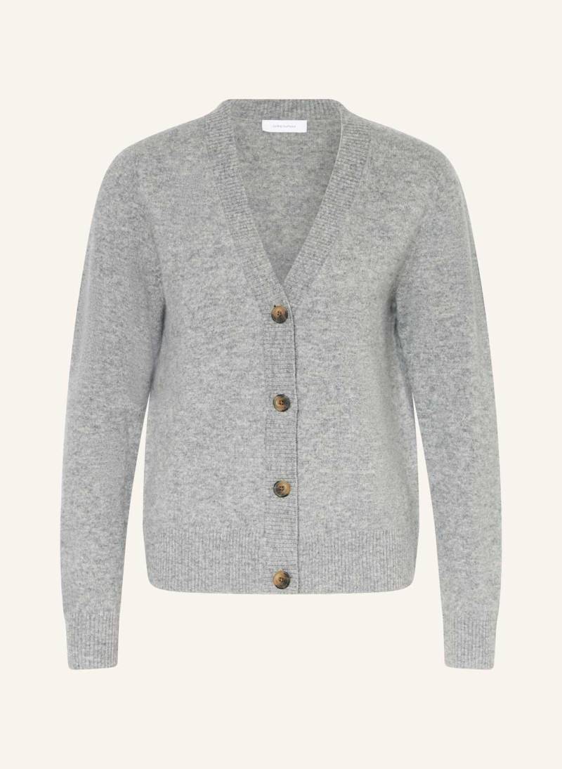 Darling Harbour Strickjacke Aus Cashmere grau von darling harbour
