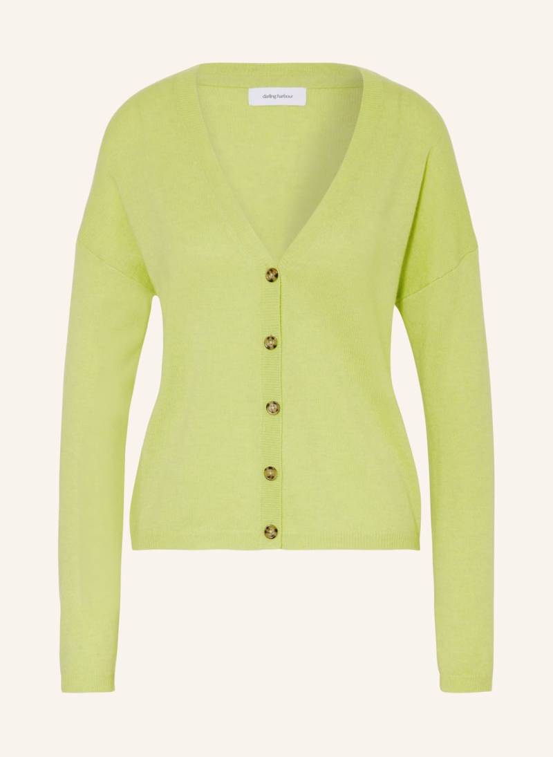 Darling Harbour Strickjacke Aus Cashmere gruen von darling harbour