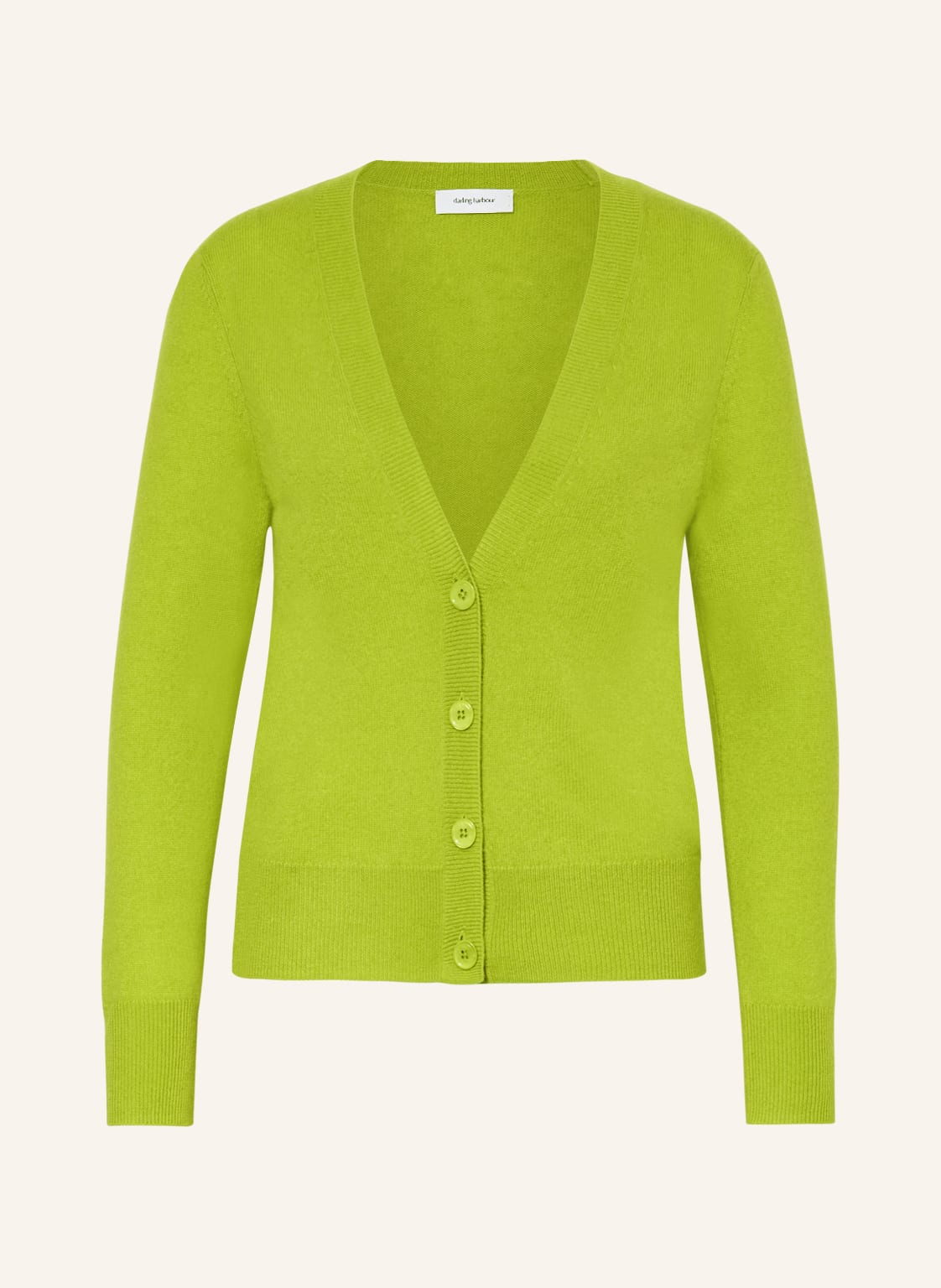 Darling Harbour Strickjacke Aus Cashmere gruen von darling harbour