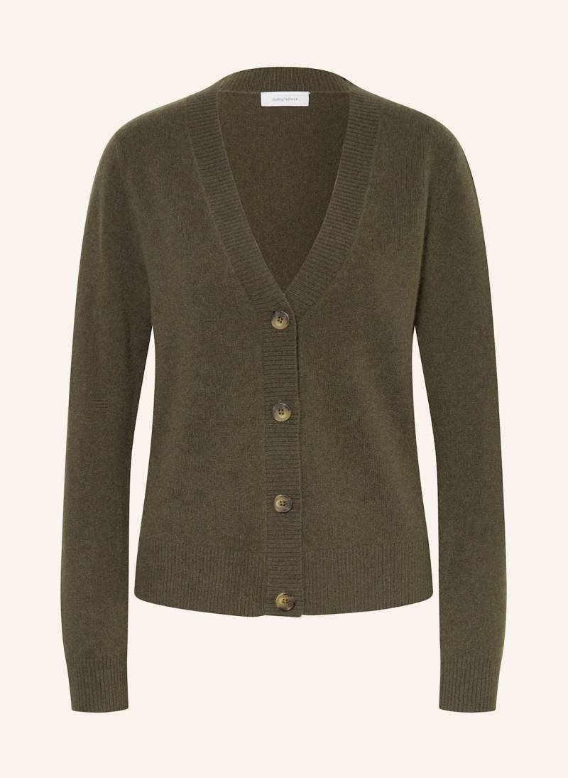 Darling Harbour Strickjacke Aus Cashmere gruen von darling harbour