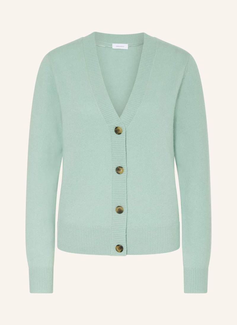 Darling Harbour Strickjacke Aus Cashmere gruen von darling harbour