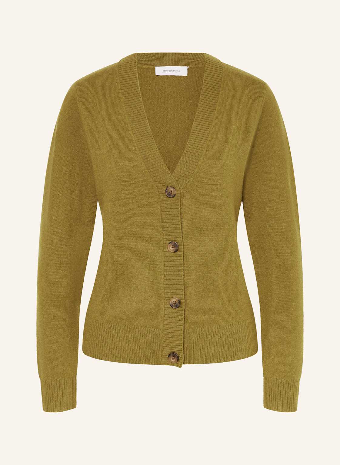 Darling Harbour Strickjacke Aus Cashmere gruen von darling harbour