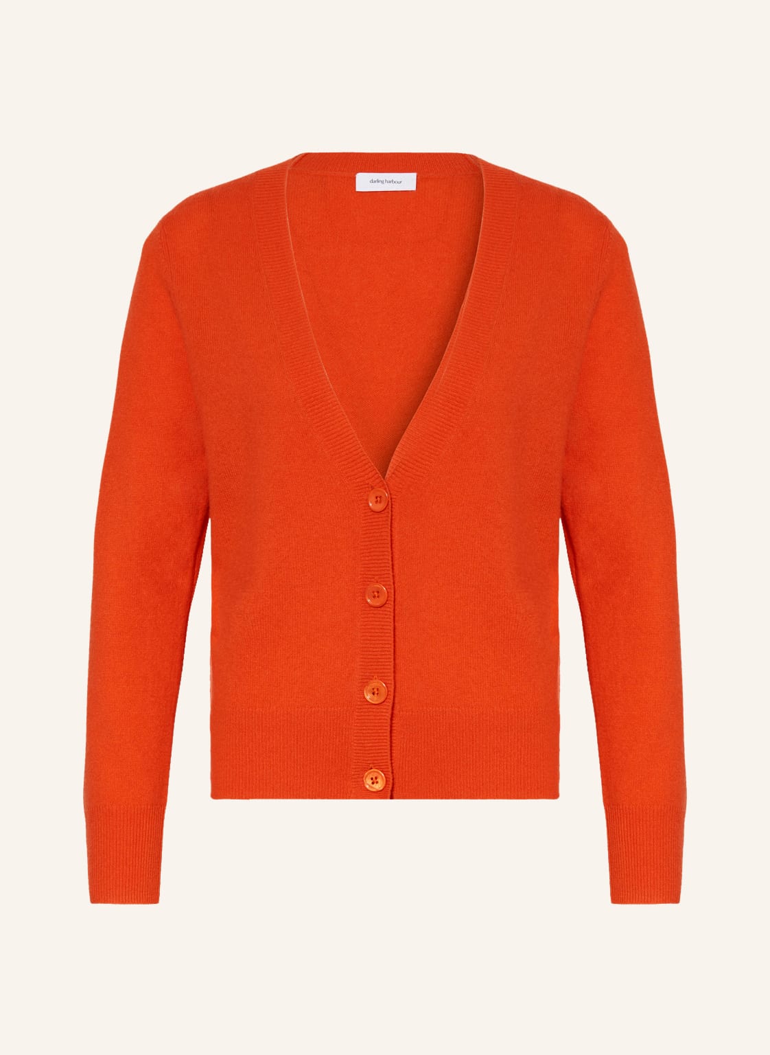 Darling Harbour Strickjacke Aus Cashmere orange von darling harbour