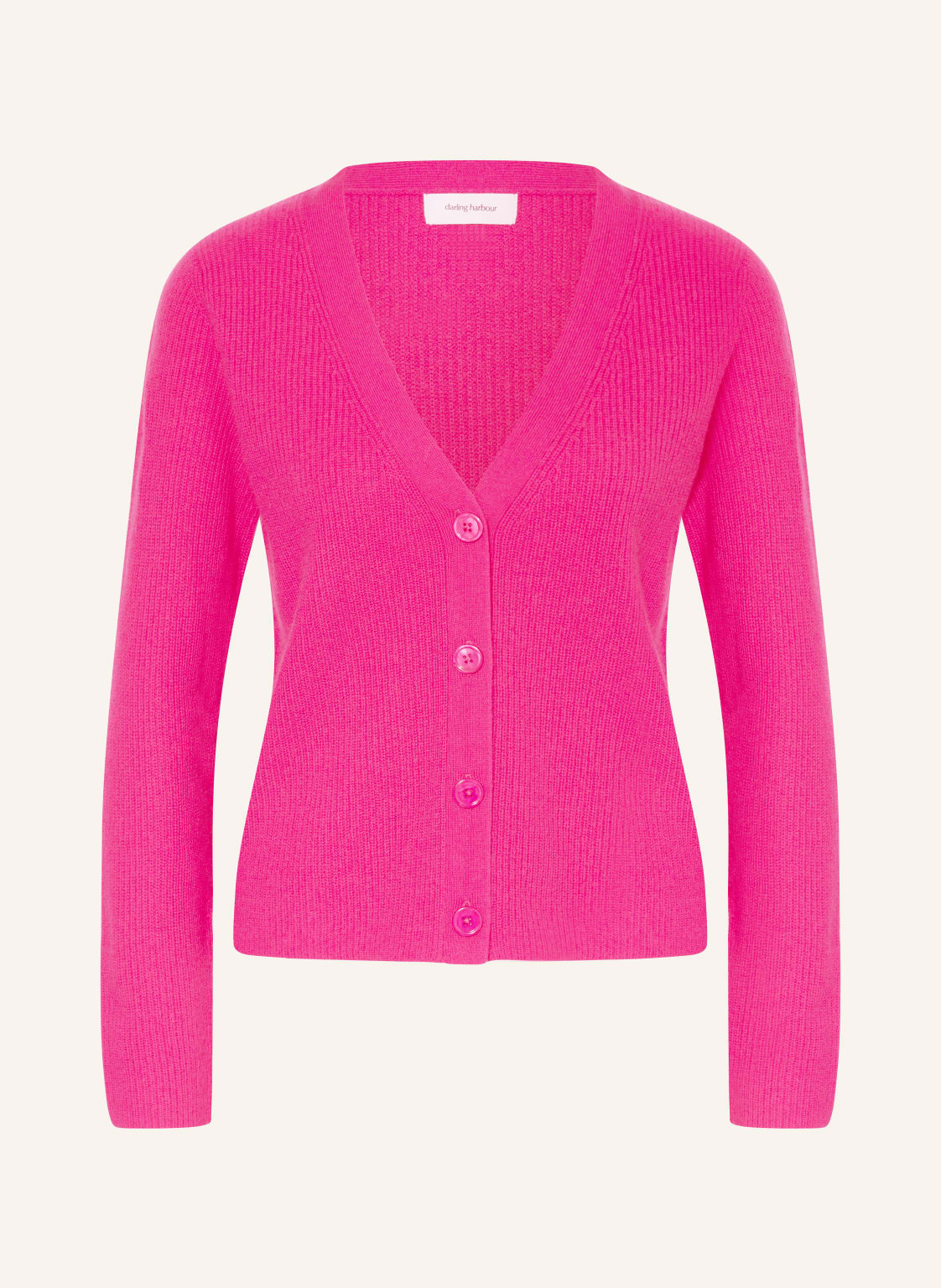 Darling Harbour Strickjacke Aus Cashmere pink von darling harbour