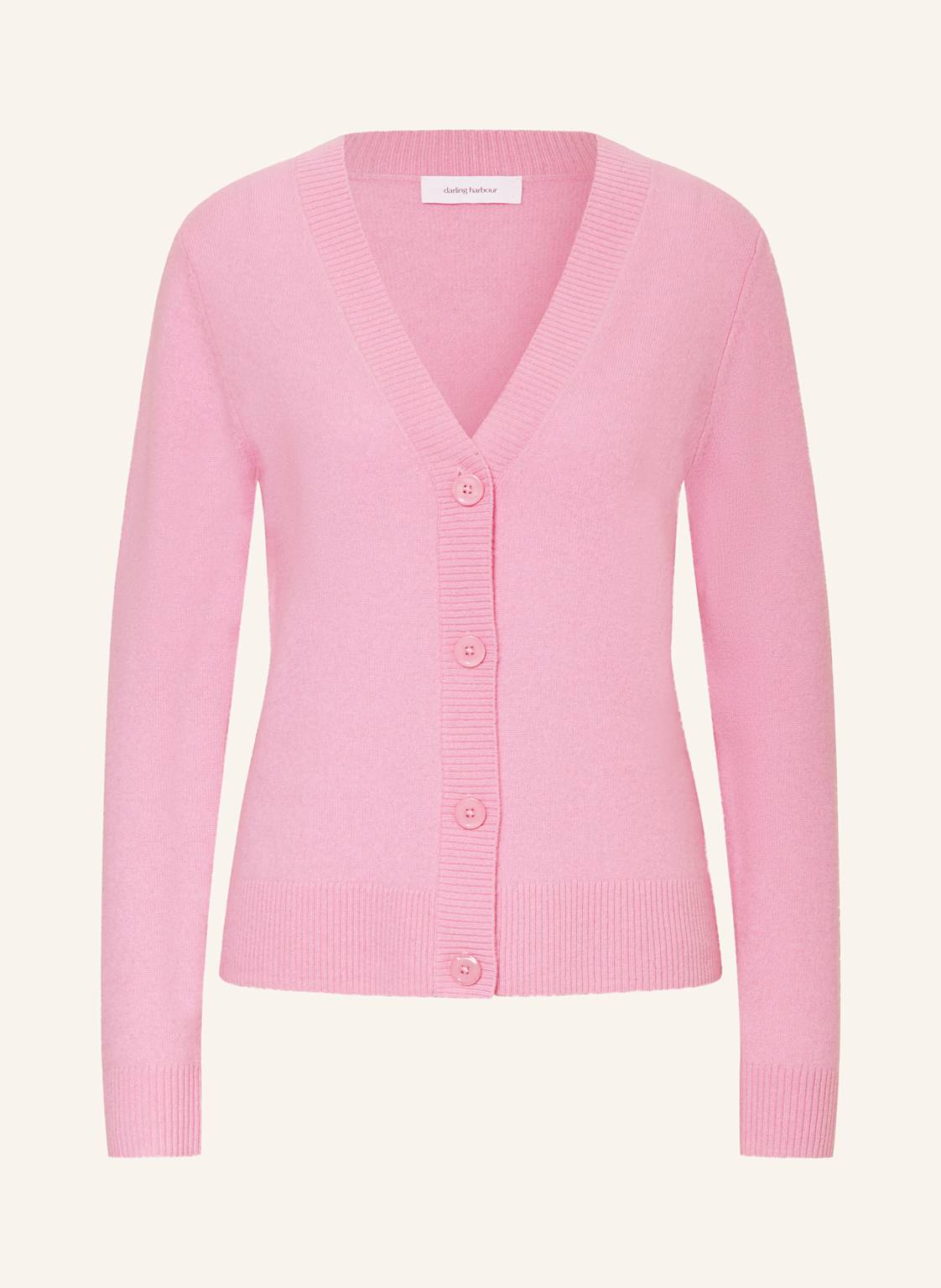 Darling Harbour Strickjacke Aus Cashmere rosa von darling harbour
