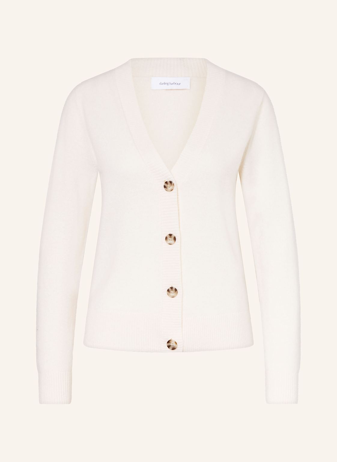 Darling Harbour Strickjacke Aus Cashmere weiss Darling Harbour Strickjacke Aus Cashmere weiss von darling harbour