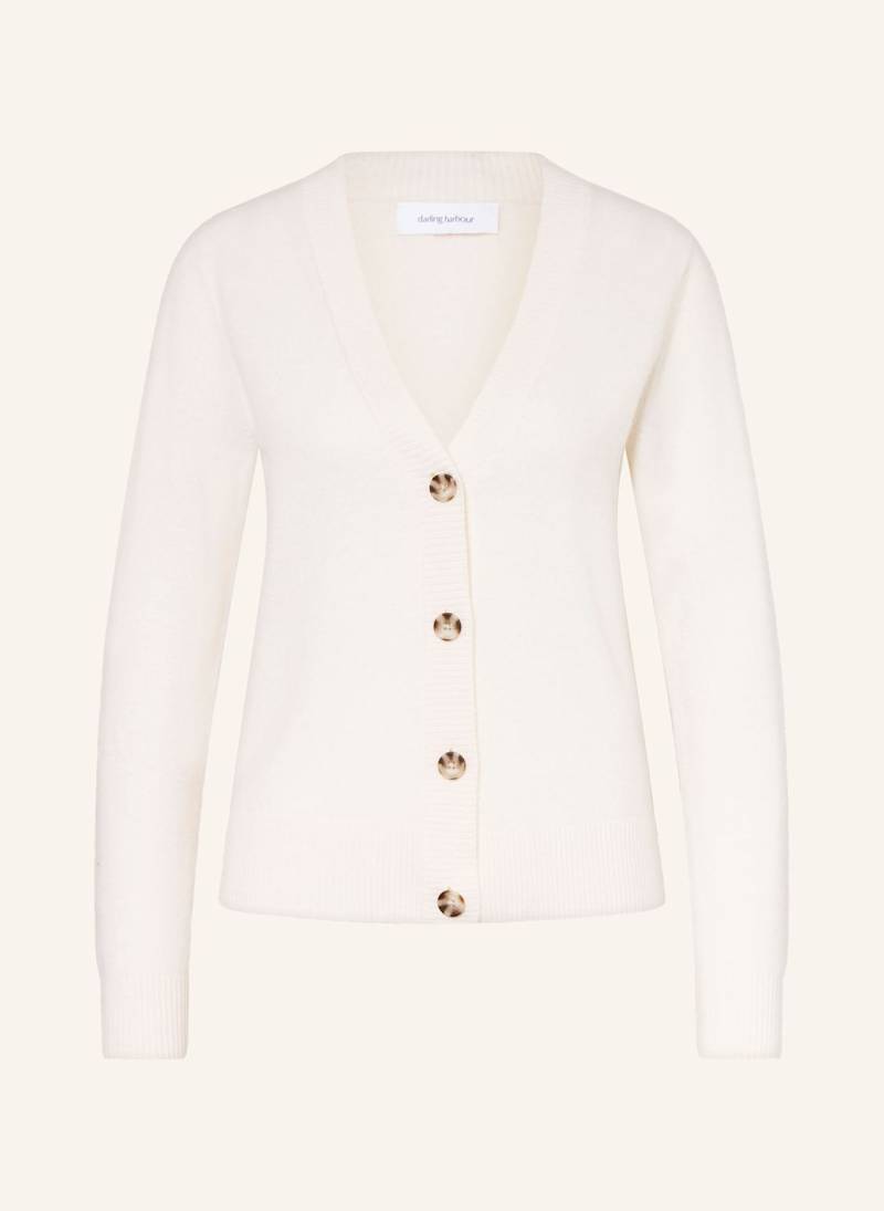 Darling Harbour Strickjacke Aus Cashmere weiss von darling harbour