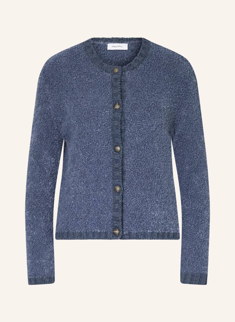 Darling Harbour Strickjacke Aus Teddyfell blau von darling harbour