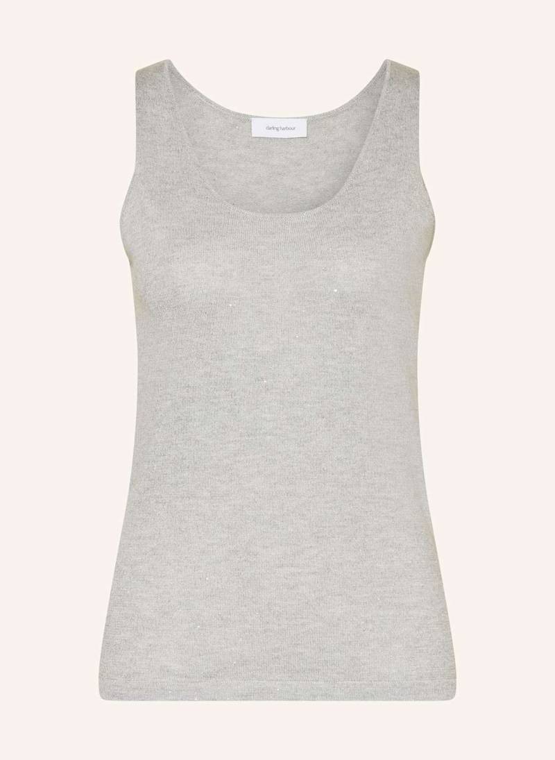 Darling Harbour Stricktop Mit Glitzergarn grau von darling harbour