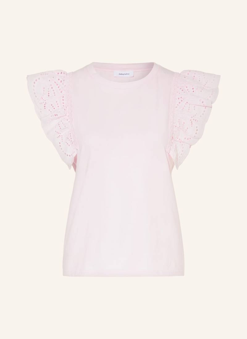 Darling Harbour T-Shirt Im Materialmix rosa von darling harbour