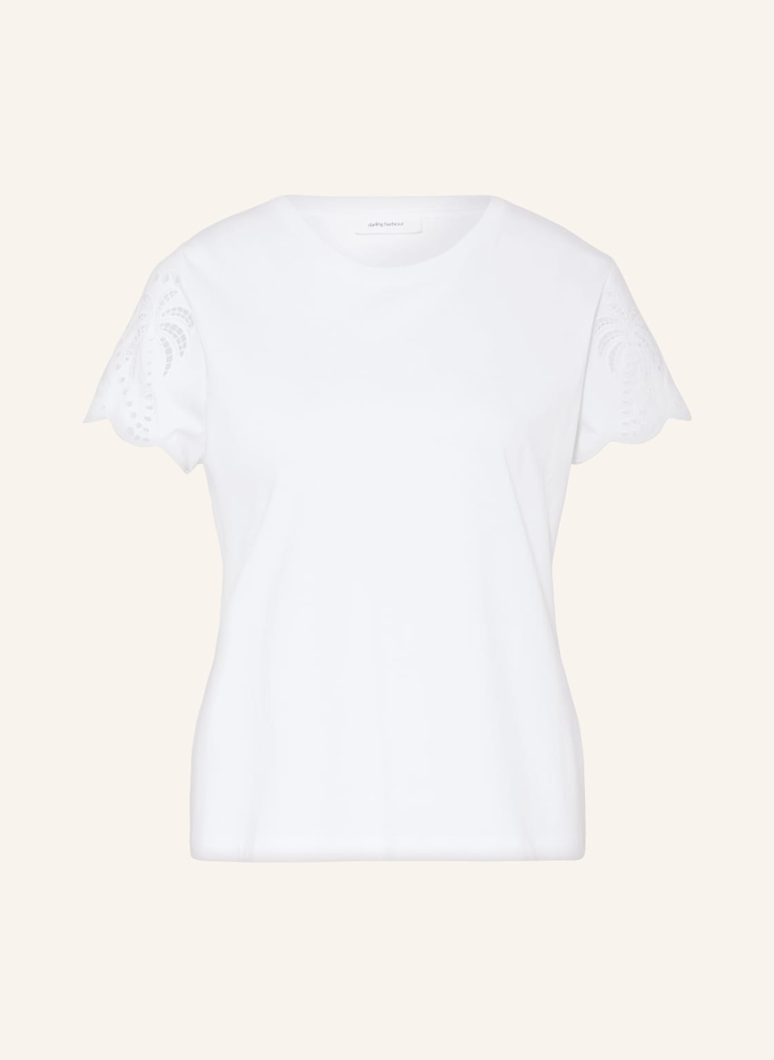 Darling Harbour T-Shirt Mit Lochstickerei weiss von darling harbour