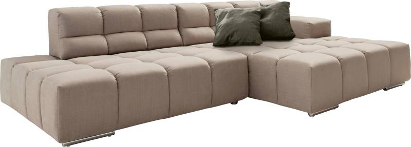 designwerk Ecksofa »Temple, Designsofa trifft hohen Sitzkomfort, L-Form«, Recamiere links oder rechts, mit Sitztiefenverstellung von designwerk