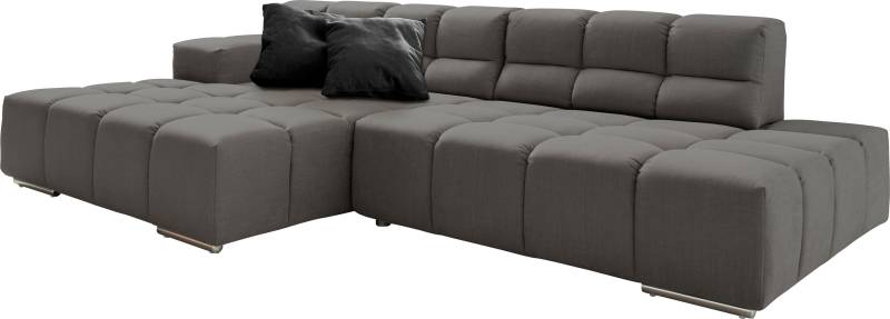 designwerk Ecksofa »Temple, Designsofa trifft hohen Sitzkomfort, L-Form«, Recamiere links oder rechts, mit Sitztiefenverstellung von designwerk