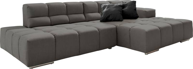 designwerk Ecksofa »Temple, Designsofa trifft hohen Sitzkomfort, L-Form«, Recamiere links oder rechts, mit Sitztiefenverstellung von designwerk