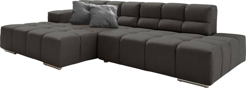 designwerk Ecksofa »Temple, Designsofa trifft hohen Sitzkomfort, L-Form«, Recamiere links oder rechts, mit Sitztiefenverstellung von designwerk