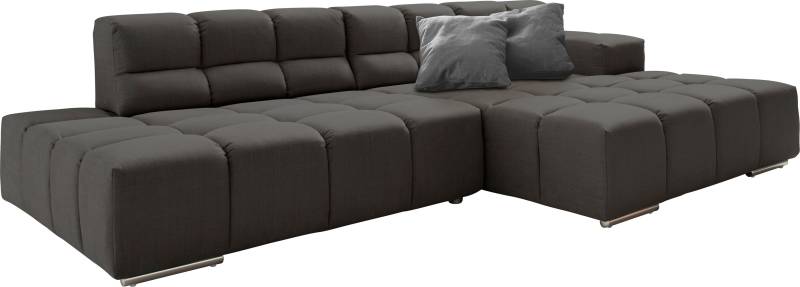 designwerk Ecksofa »Temple, Designsofa trifft hohen Sitzkomfort, L-Form«, Recamiere links oder rechts, mit Sitztiefenverstellung von designwerk