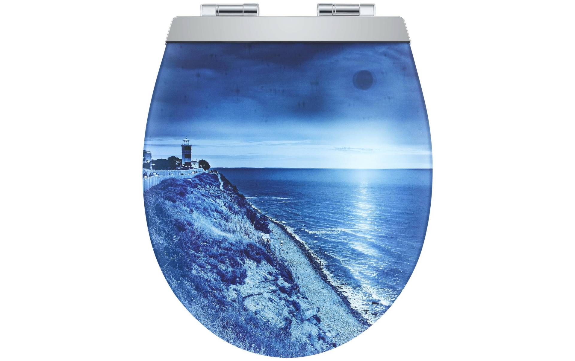 diaqua® WC-Sitz »Menton Night Beach Absenkautomatik, Blau« von diaqua®