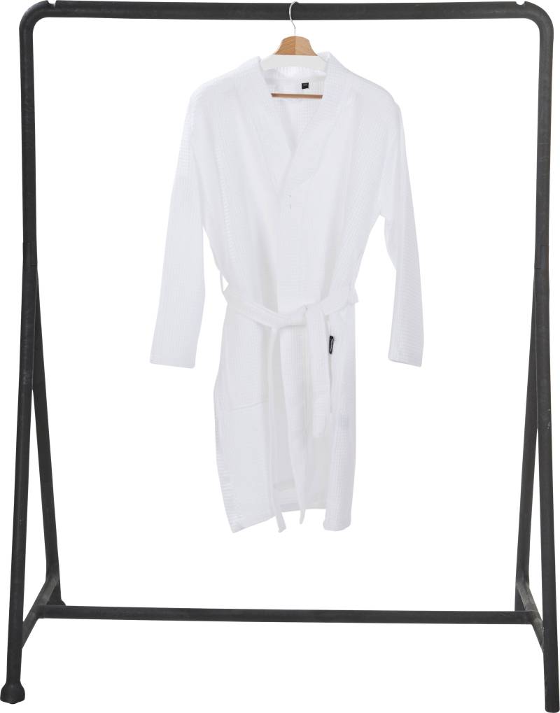 done.® Damenbademantel »MySense, ideal für Sauna & Spa, Hotelbademantel, Morgenmantel«, Waffelpiqué-Struktur, mit Schalkragen und aufgesetzten Taschen von done.®