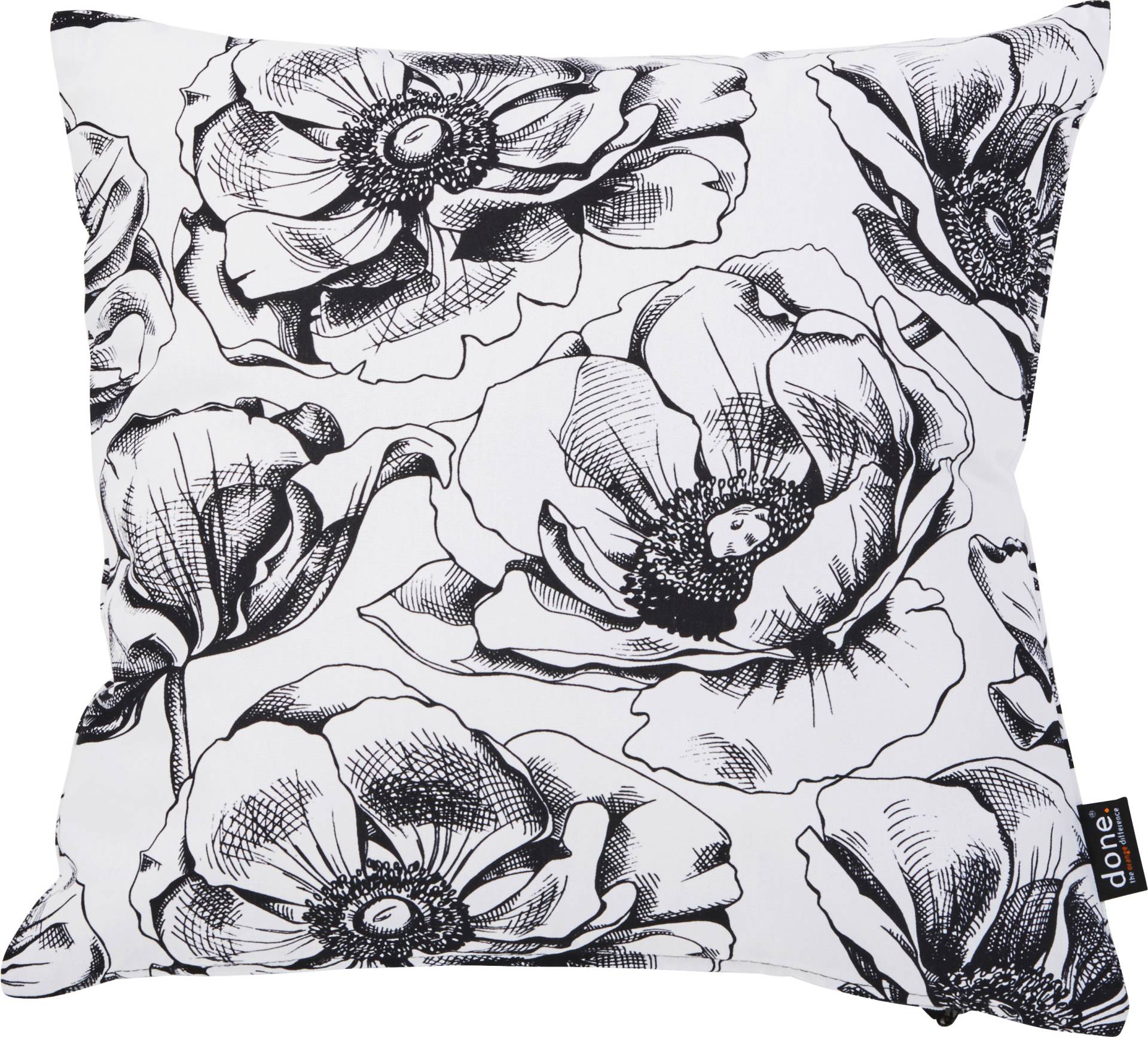 done.® Dekokissen »Panama Print Black Roses« von done.®