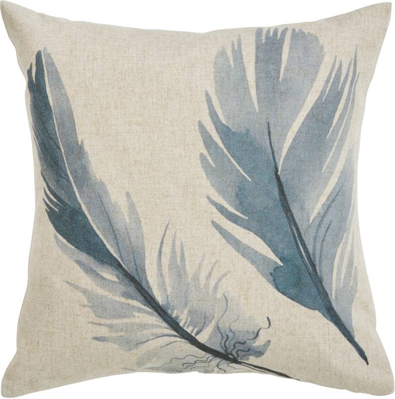 done.® Kissenhülle »Feathers«, (1 St.), Beidseitig bedruckte Kissenhülle aus Canvas-Stoff mit Leinenanteil von done.®