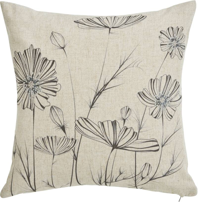 done.® Kissenhülle »Flower Meadow«, (1 St.), Beidseitig bedruckte Kissenhülle aus Canvas-Stoff mit Leinenanteil von done.®