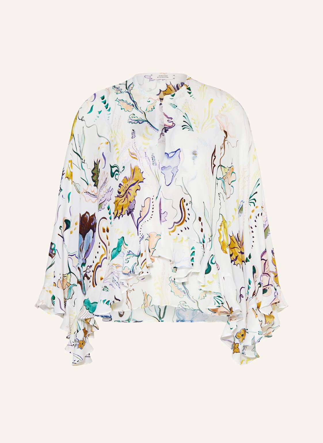 Dorothee Schumacher Blusenshirt Floral Twist Aus Seide Mit Rüschen weiss Dorothee Schumacher Blusenshirt Floral Twist Aus Seide Mit Rüschen weiss von dorothee schumacher