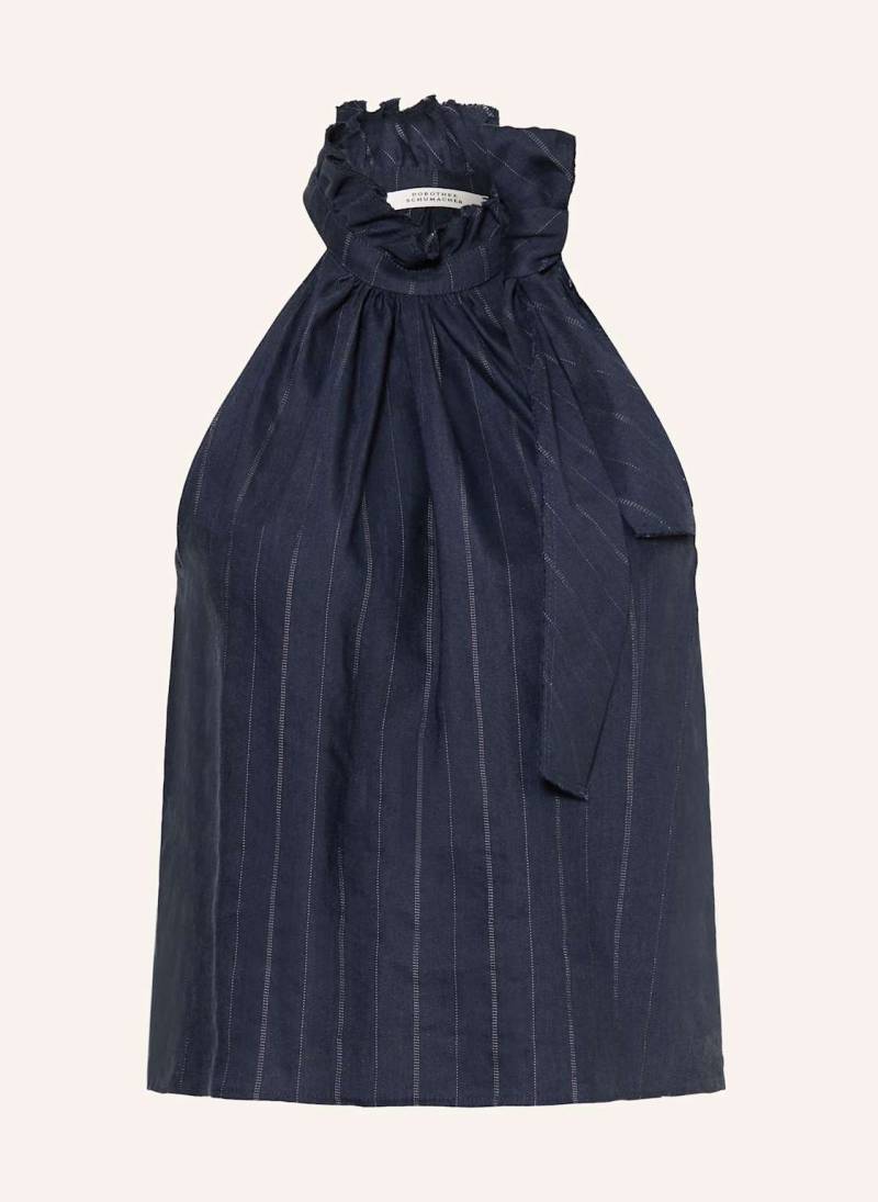 Dorothee Schumacher Blusentop Modern Sophistication Mit Leinen blau von dorothee schumacher