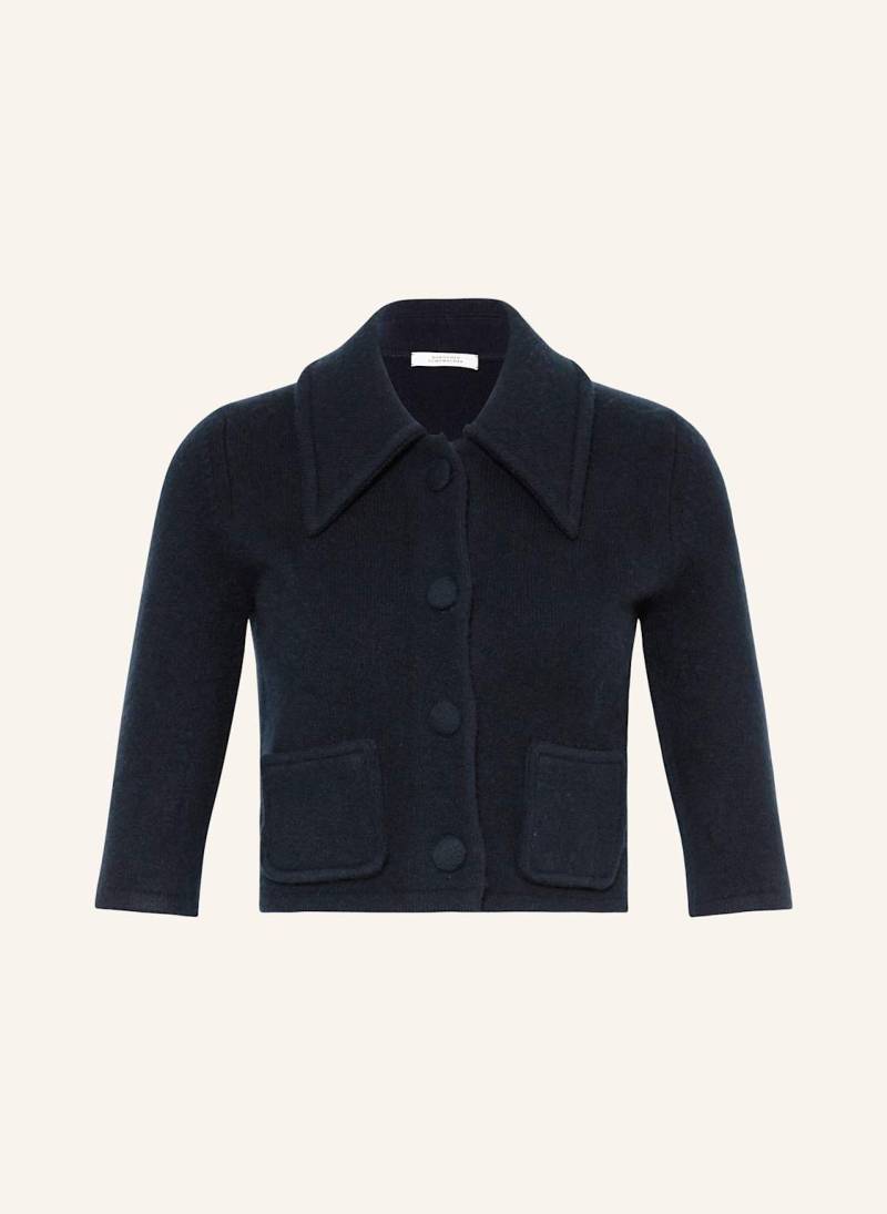 Dorothee Schumacher Cropped-Strickjacke Mit Cashmere Und 3/4-Arm blau von dorothee schumacher