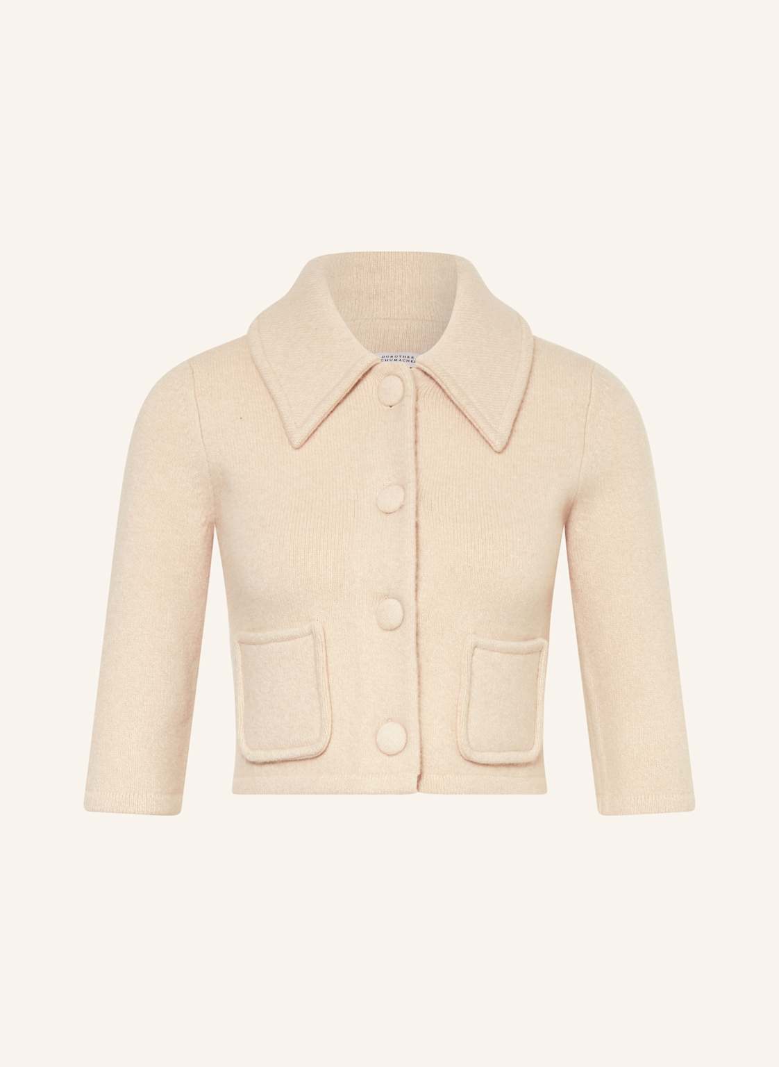 Dorothee Schumacher Cropped-Strickjacke Mit Cashmere Und 3/4-Arm weiss Dorothee Schumacher Cropped-Strickjacke Mit Cashmere Und 3/4-Arm weiss von dorothee schumacher