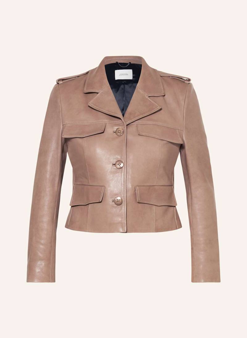 Dorothee Schumacher Lederjacke Sleek Statement beige von dorothee schumacher